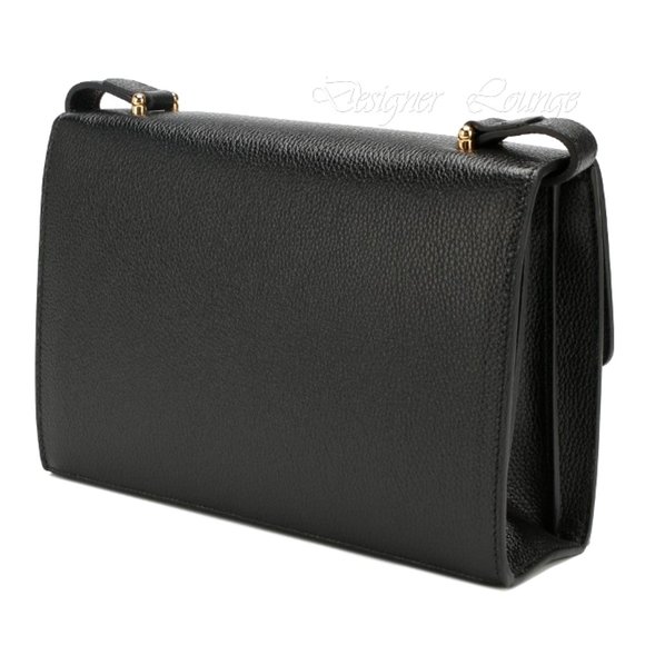 NEW GUCCI Zumi Interlocking G Horsebit Black Grain Leather Small Crossbody Bag - Picture 5 of 15